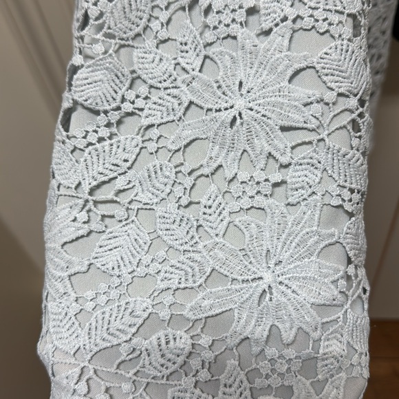 Aqua - Womens Lace High Neck Cocktail Dress - Light Blue - Medium - Picture 3 of 3